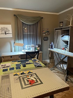 My sewing space and organized mess!