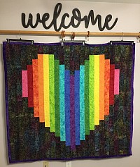 Rainbow Heart Quilt