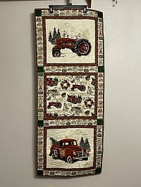 Truck & Tractor Christmas door/wall hanging