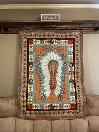 Red Rock Reflections War Bonnet Quilt