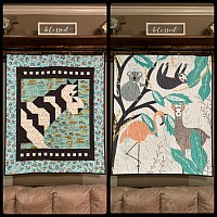 Zebra & Sloth Quilt (Front & Back)