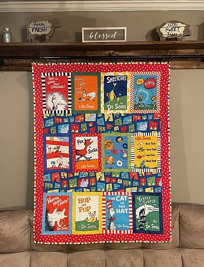 Dr Seuss Books Quilt - $325